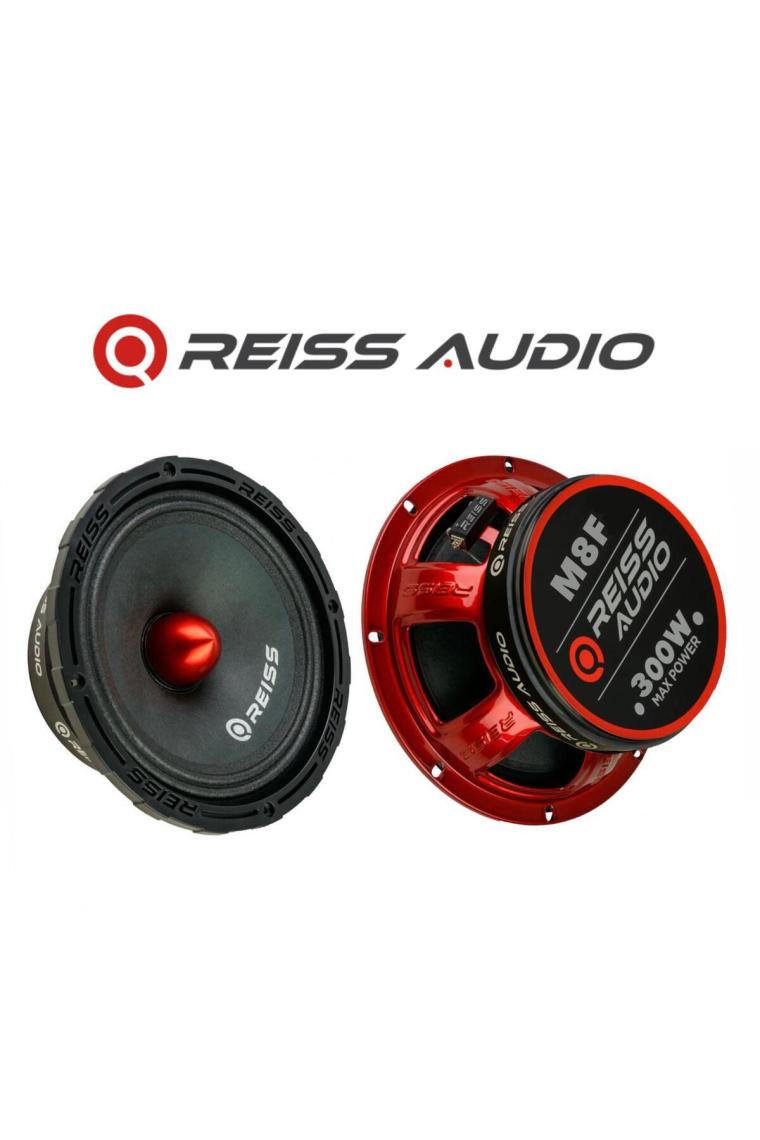 Reiss RS-M8LX Işıklı Yeni Seri Çifti 600WAT-300W Rms Metal Kapaklı 20 cm Oto Midrange Hoparlör