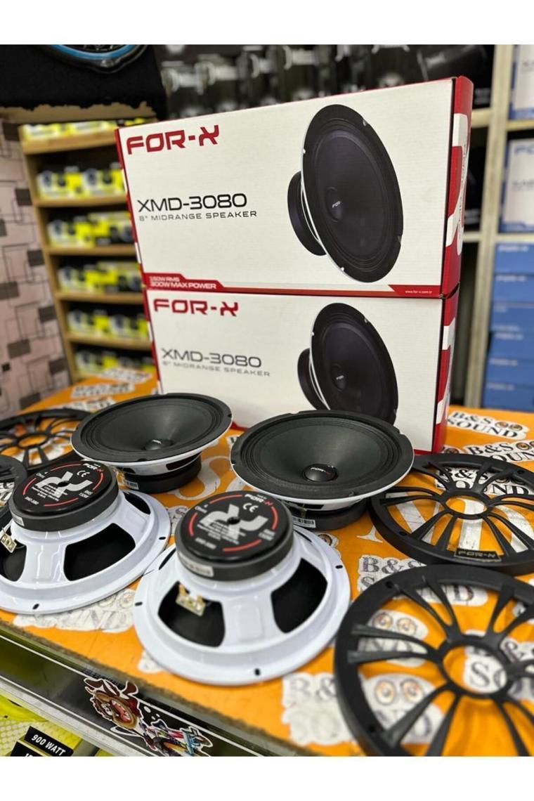 For-X XMD-3080 20 cm Midrange Hoparlör Çifti 300 Rms Yeni Seri