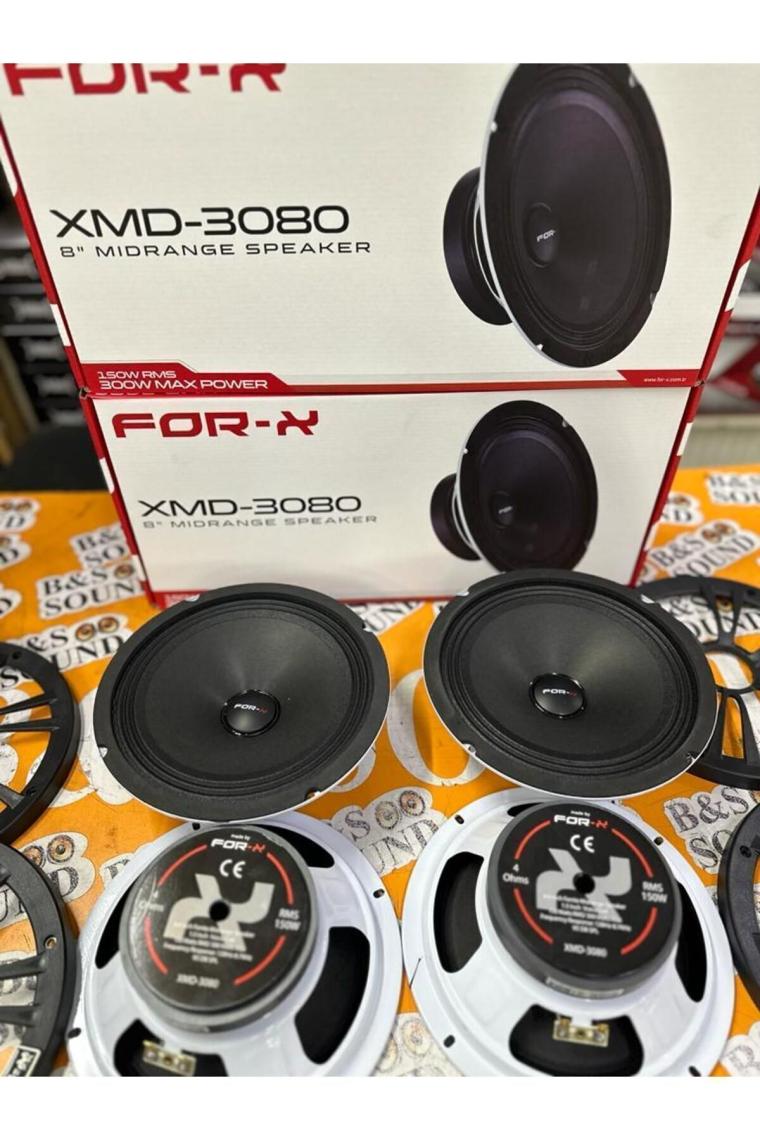 For-X XMD-3080 20 cm Midrange Hoparlör Çifti 300 Rms Yeni Seri