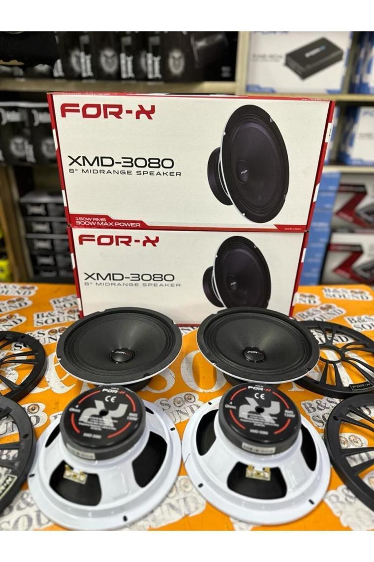 For-X XMD-3080 20 cm Midrange Hoparlör Çifti 300 Rms Yeni Seri