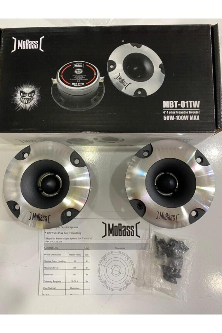 Mobass MBT-01TW 100 Watt 50 Watt 4 Ohm Tweeter Takımı