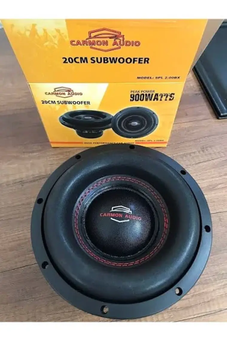 Carmon 20 cm Subwoofer Profosyonel Bass 900W 300 Rms Kabinsiz