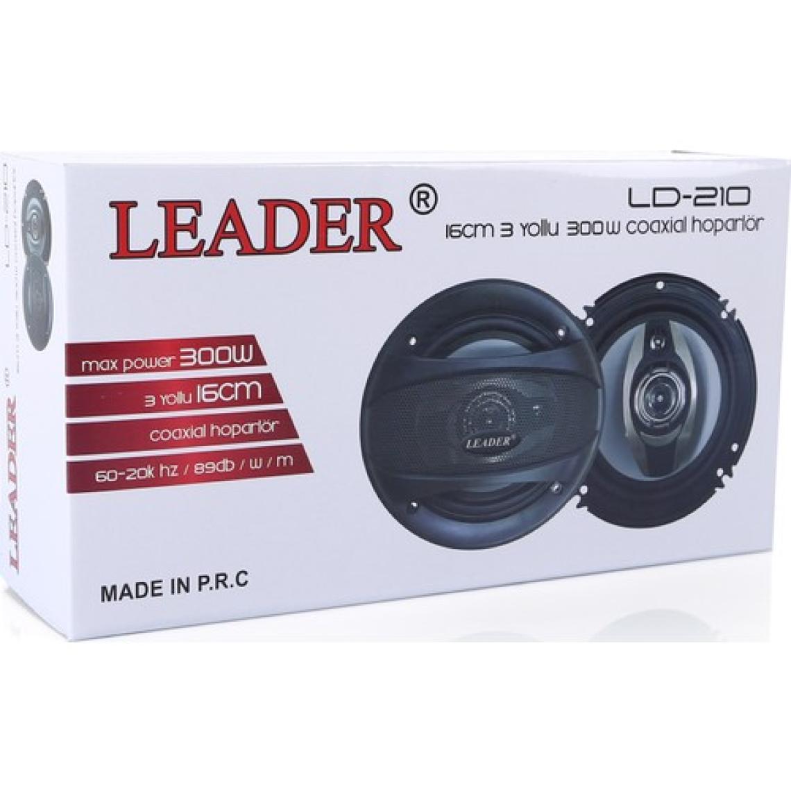 Leader LD-210 Yuvarlak Tip 16 cm 3 Yollu 300W Coaxial Oto Hoparlör