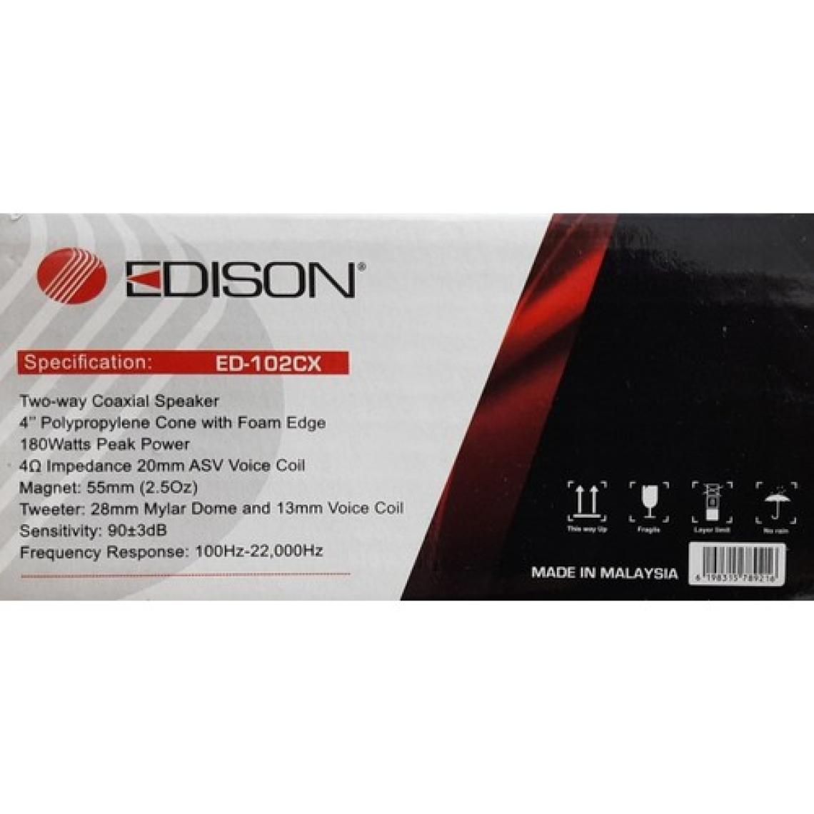 Edison Ed 102CX 10 cm 2 Yollu Tweeter'lı Kapı Hoparlörü