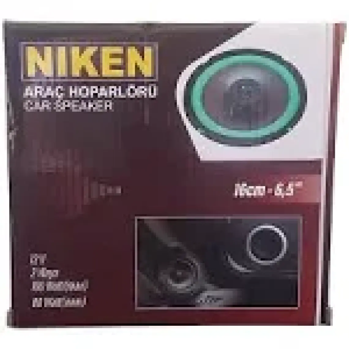 Niken Araç Hoparlörü 16cm 6.5inç 4 Ohm 180 Watt