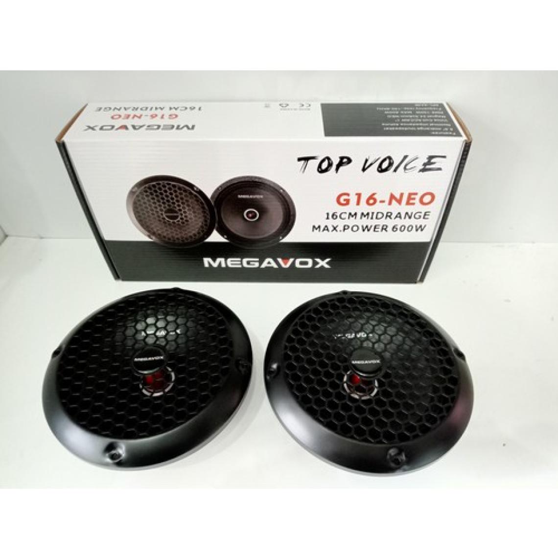 Megavox 16 Cm Neo Midrange 600 W 100RMS Demir Kapak Kurşun Göbek