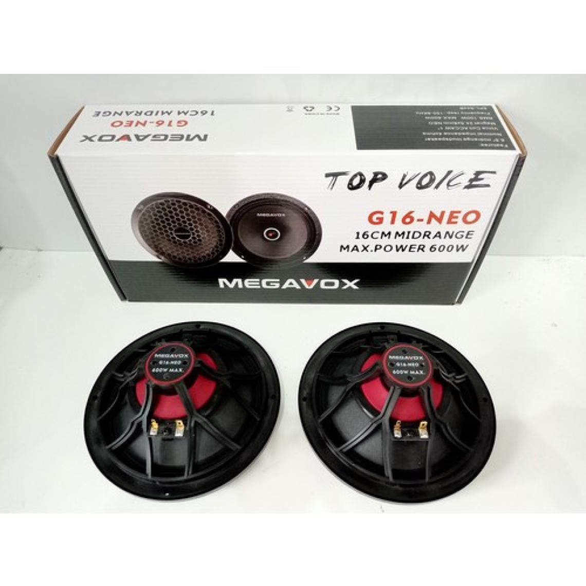 Megavox 16 Cm Neo Midrange 600 W 100RMS Demir Kapak Kurşun Göbek
