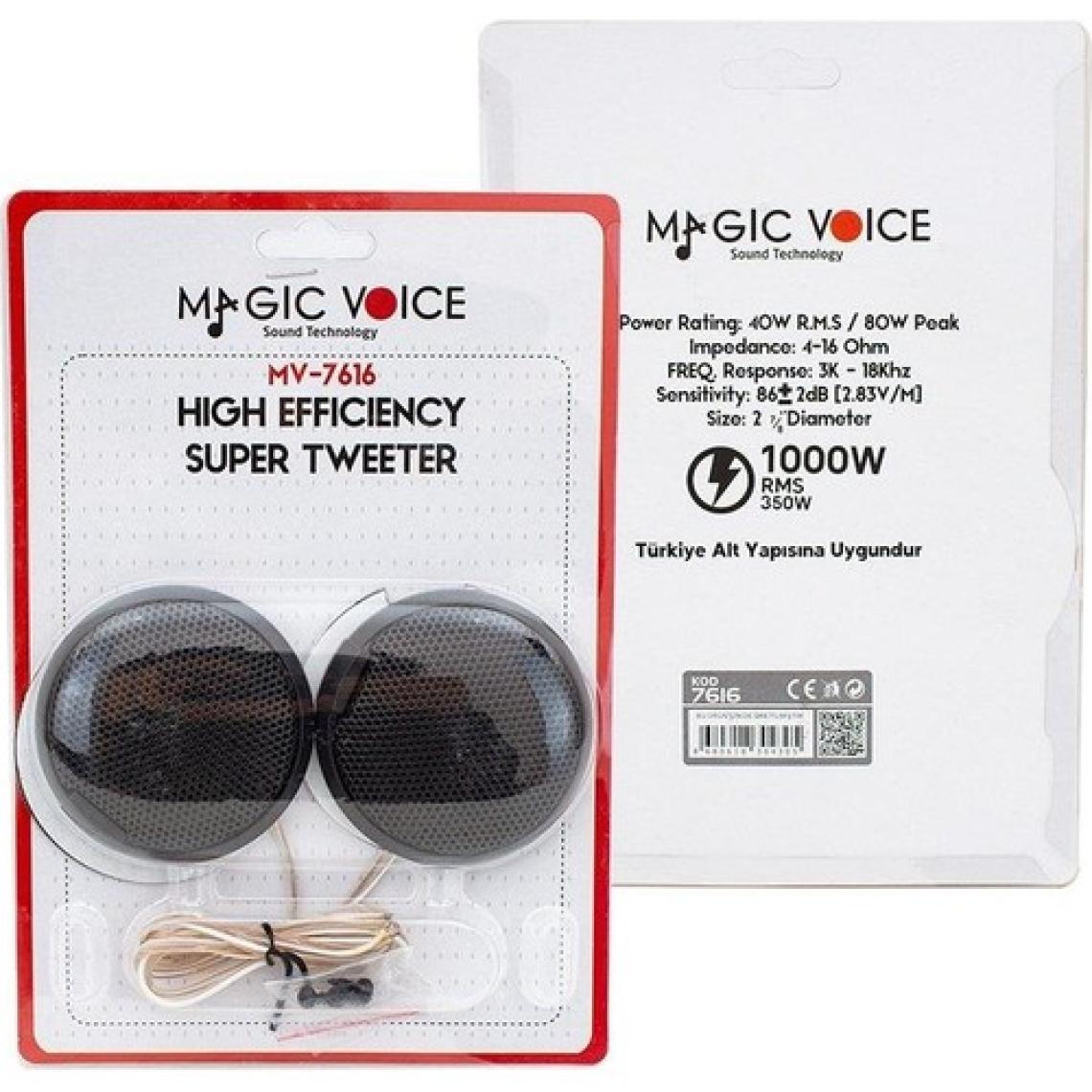 Magicvoice MV-7616 Slim Oto Tweeter 1000W