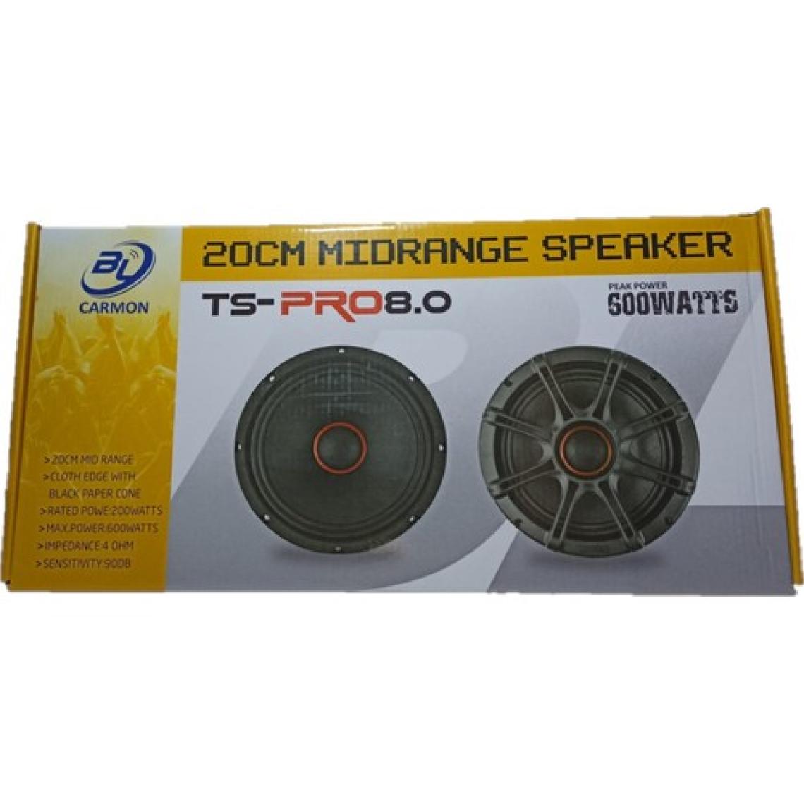 Carmon Ts-Pro8.0 20 cm Midrance 600W Oto Hoparlör