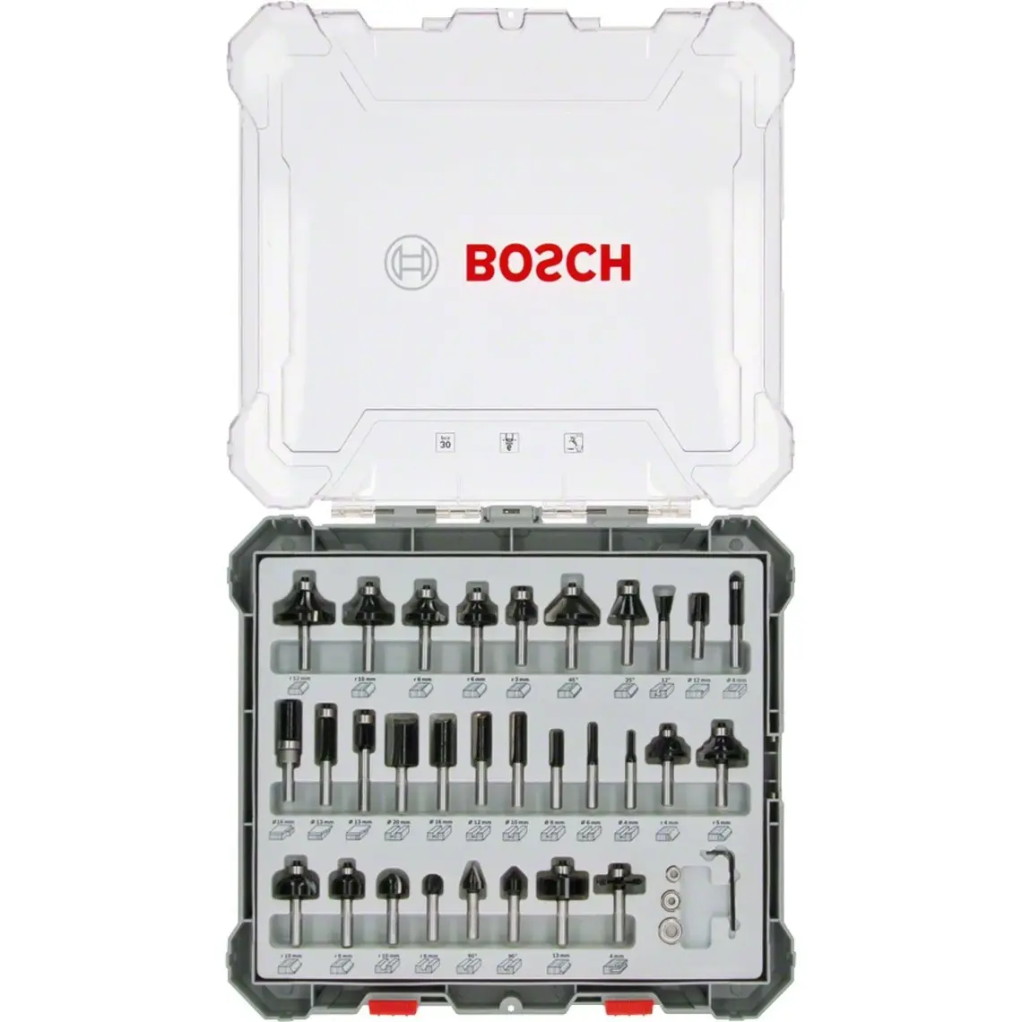 Bosch Freze Seti 30 Parça Karışık 6 mm (Pro) 2607017474