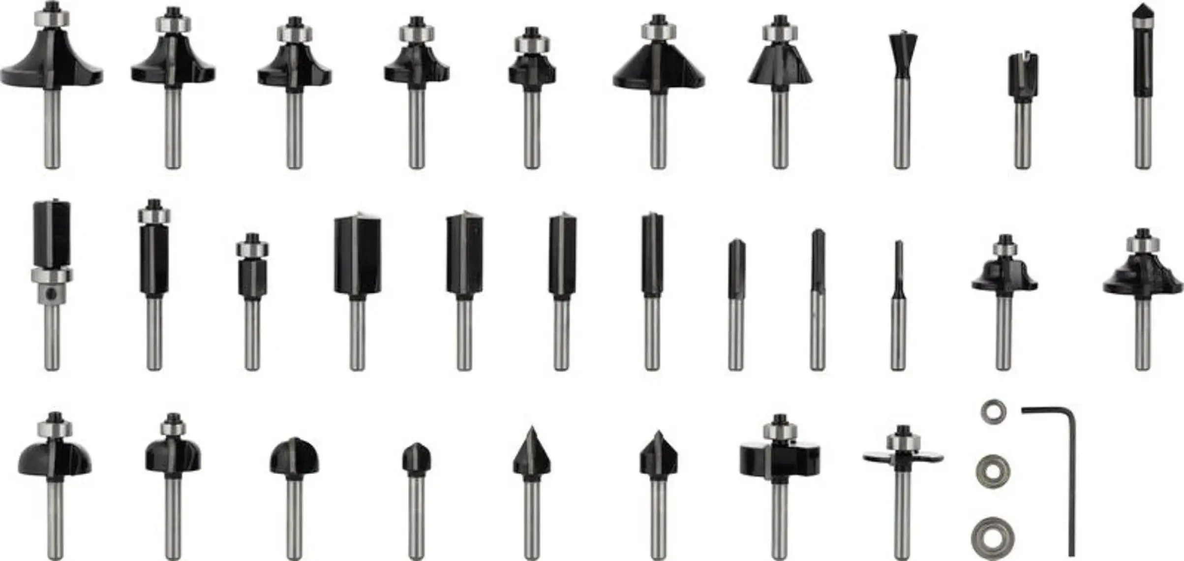 Bosch Freze Seti 30 Parça Karışık 6 mm (Pro) 2607017474