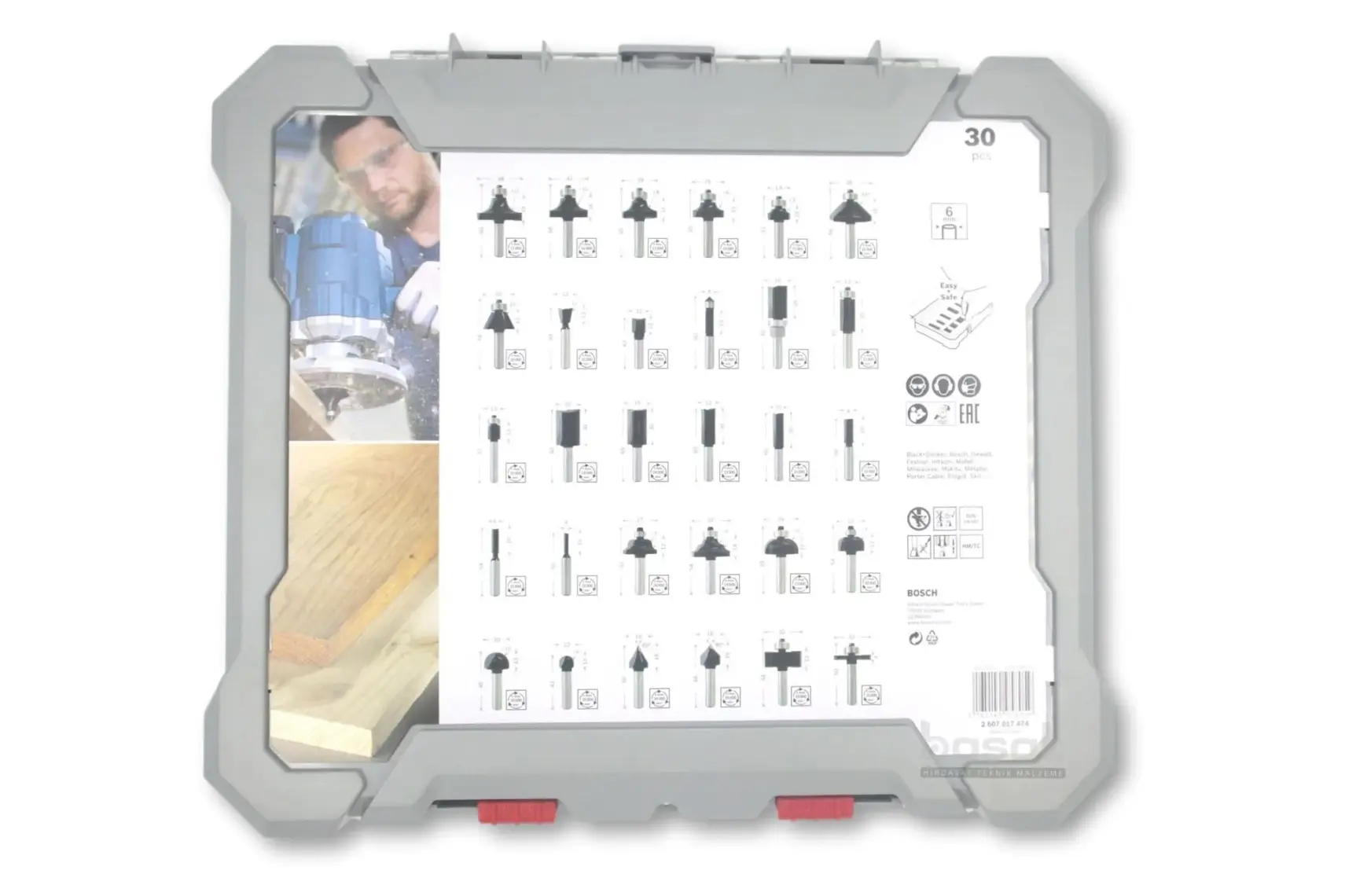 Bosch Freze Seti 30 Parça Karışık 6 mm (Pro) 2607017474