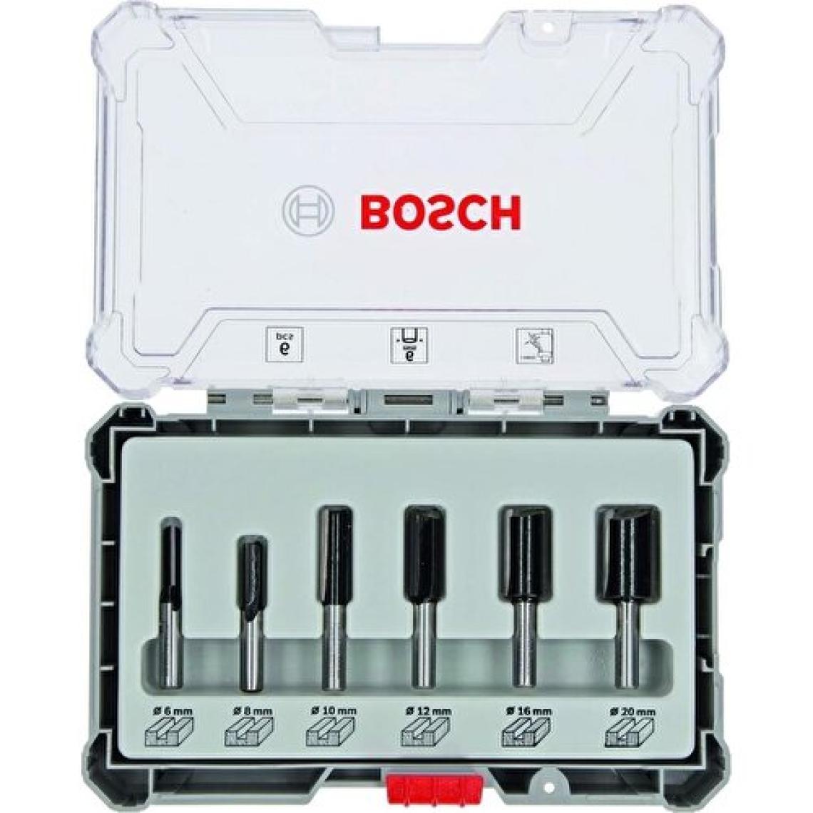 Bosch Freze Seti 6 Parça Düz 6 mm (Pro) 2607017465