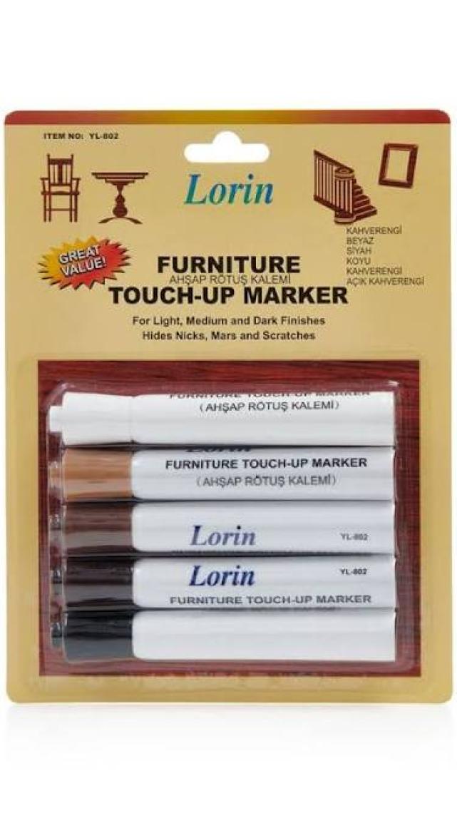Lorin Ahşap Rötuş Kalemi 5'li Paket