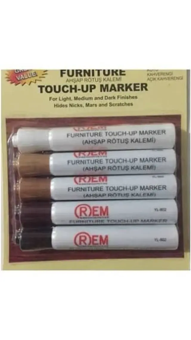 Lorin Ahşap Rötuş Kalemi 5'li Paket