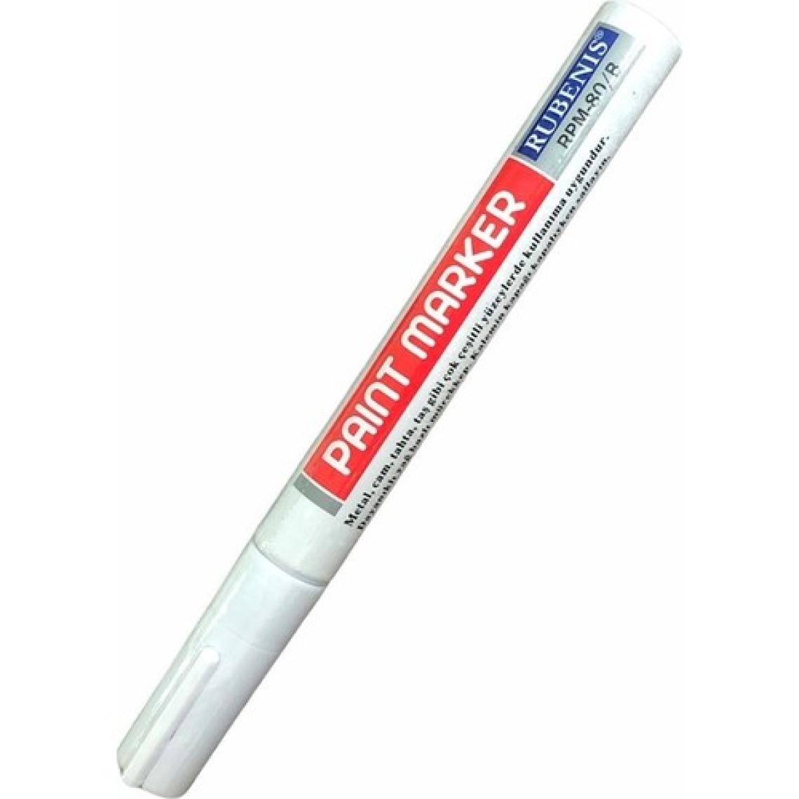 Rubenis Paint Marker Demirbaş Kalem Beyaz RPM-80B