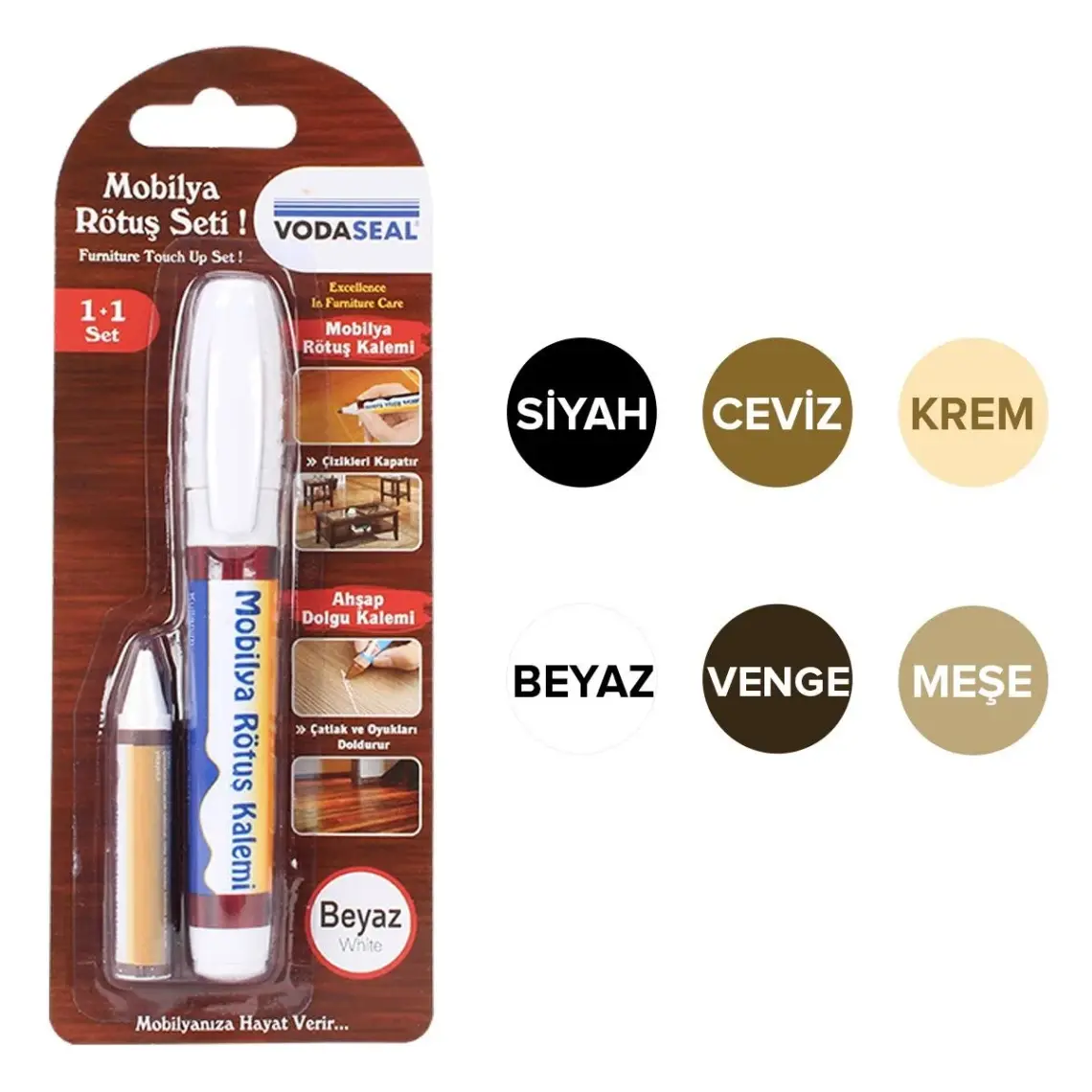 Vodaseal Mobilya Rötüş Krem (1+1 Set)