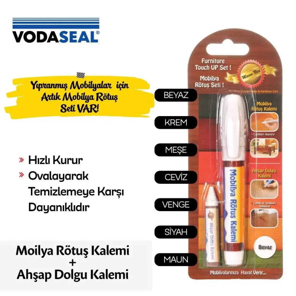 Vodaseal Mobilya Rötuş Kalemi Ceviz