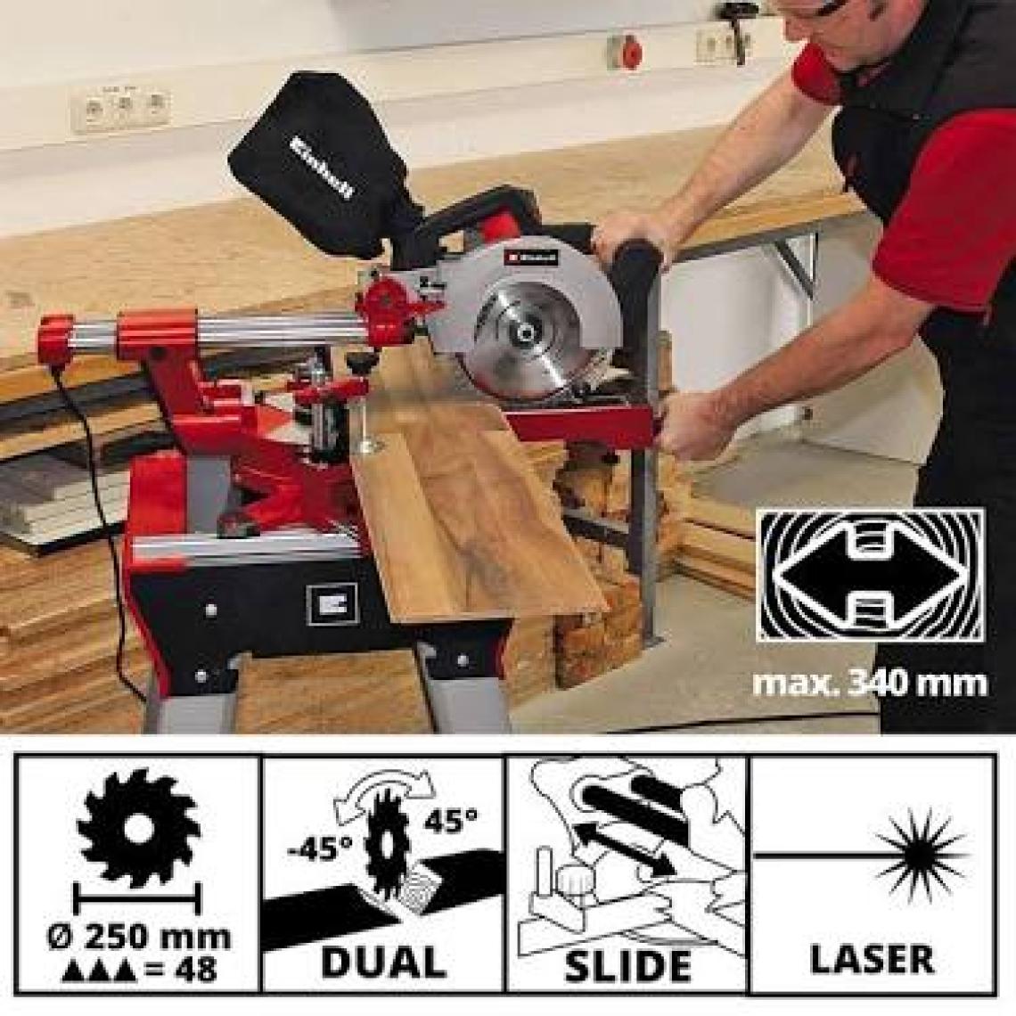 Einhell TE-SM 2534 Dual, Gönye Testere - Pistonlu