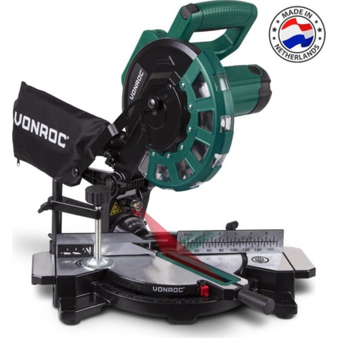 VONROC Lazerli Radyal Gönye Testere - 1700W - 216mm - 40 Diş