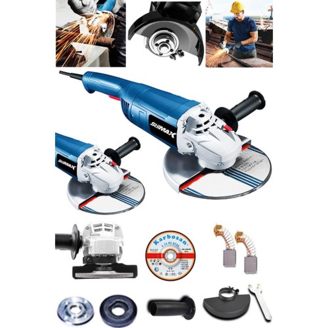Stilmax Stm180ag 2400w Büyük Boy 180mm  Taşlama Makinesi Metal Kesme Spiral Jet Taşı + 180mm Taş Hediyeli