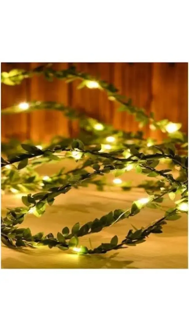 Yapay Yapraklı Yeşil Sarmaşık 3 Metre Peri LED Işık Süs