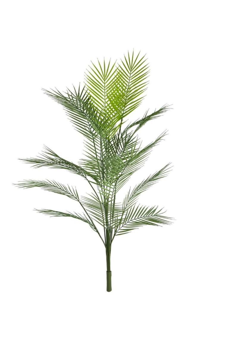 Yapay Çiçek Dal Areka Palmiye 20 Yaprak 130 Cm Salon Çiçeği Yapay Bitki
