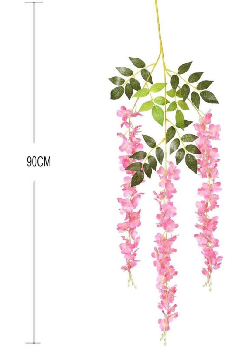 Yapay Çiçek Sarkan 3 Dallı Akasya 90cm Pembe