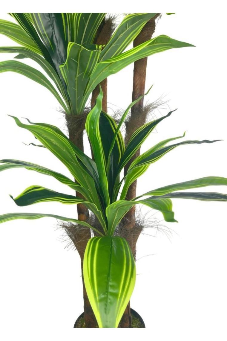 Yapay Ağaç Yukka Sarı Şeritli 4katlı 150cm Salon Çiçeği Yapay Çiçek