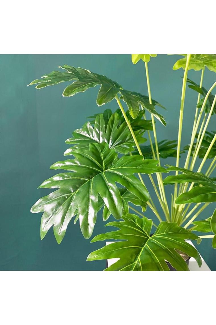 Yapay Ağaç Salon Bitkisi Syngonium 70 Cm 18 Yaprak Antrasit Saksıda