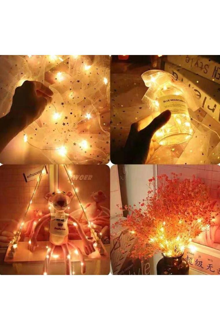 Nettenevime Peri LED Aydınlatma 3 Fonksiyonlu Ip Tipi Işık Kendinden Pilli 3 Metre