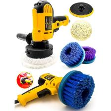 Proxtech  Araç, Koltukyıkama 6kademe Devir Ayarlı Zımpara Parlatma Pasta Cila Polisaj Makinası + Fırça Hediye
