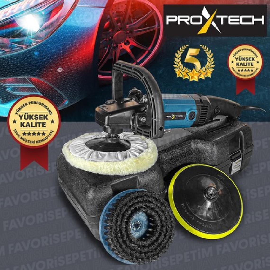 Proxtech   Profesyonel 6 Kademeli Devirli Koltuk Yıkama Zımpara Pasta Cila Polisaj Makinesi