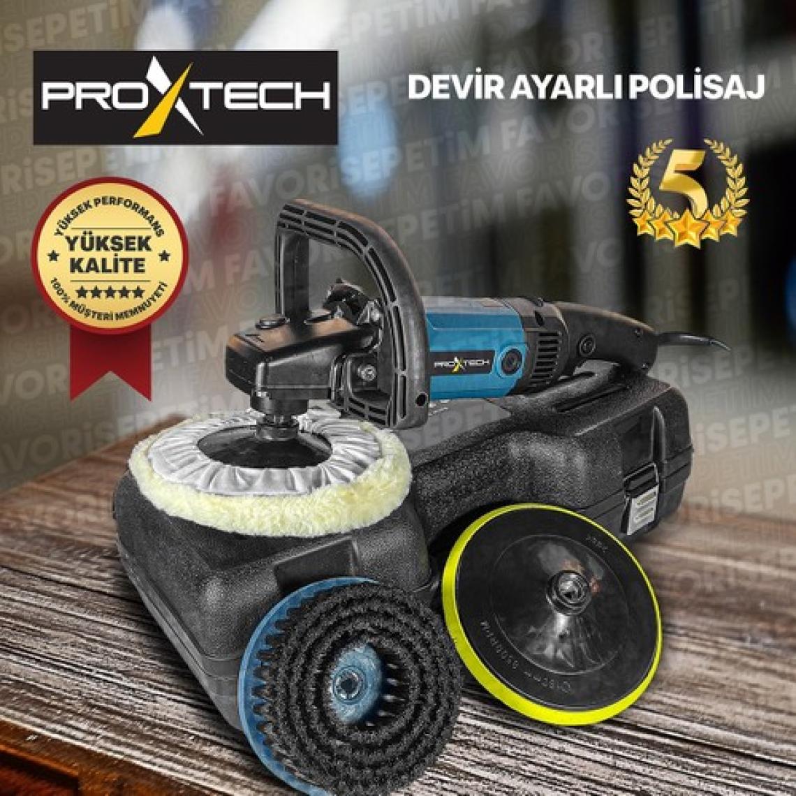 Proxtech   Profesyonel 6 Kademeli Devirli Koltuk Yıkama Zımpara Pasta Cila Polisaj Makinesi