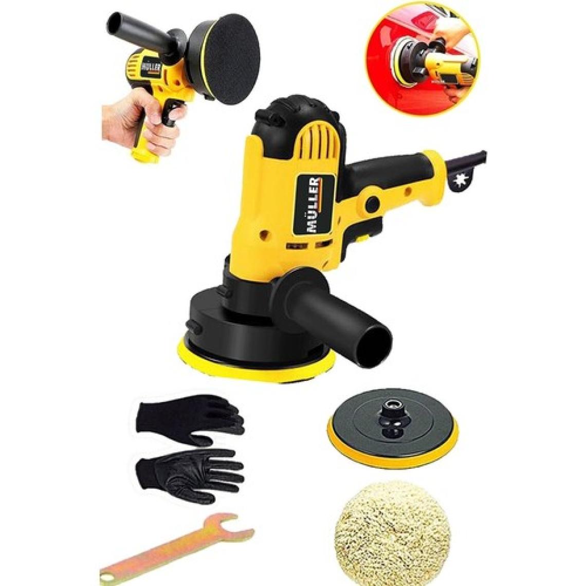 Müller Germany Wax 3500 Motor Korumalı Otomatik Şanzıman Devir Ayarlı Zımpara Pasta Cila Polisaj Makinesi