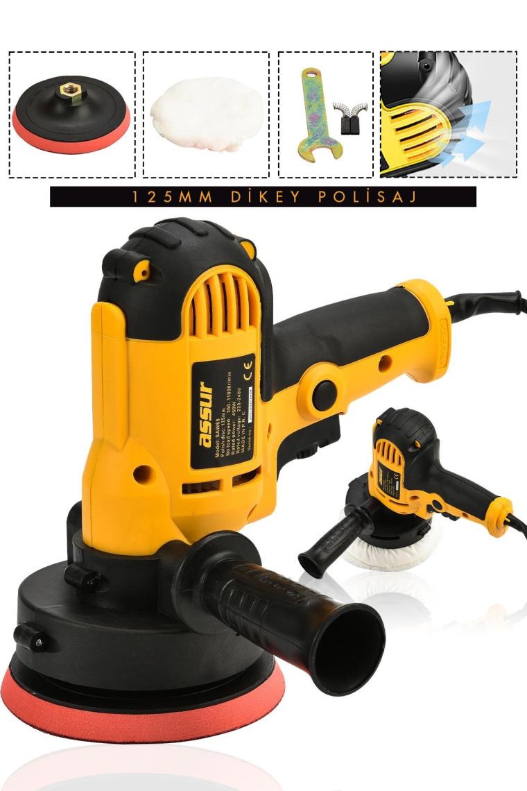 Assur 450W Elektrikli 125MM Dikey Polisaj Zımpara Makinesi