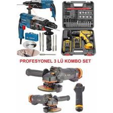 Böhrer Ultra 3'lü Set 2100 W Taşlama + 2450 W Kırıcı Delici Hılti + 58 V Full Setli Şarjlı Matkap