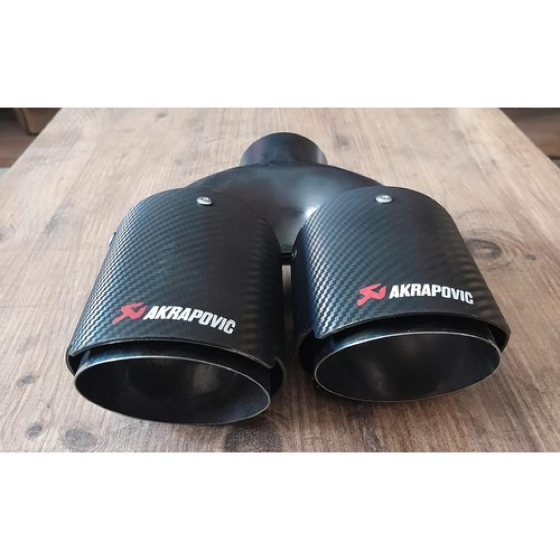 Akrapovic 90 mm Sağ Çıkışlı Çiftli İçi Krom Karbon Kaplama