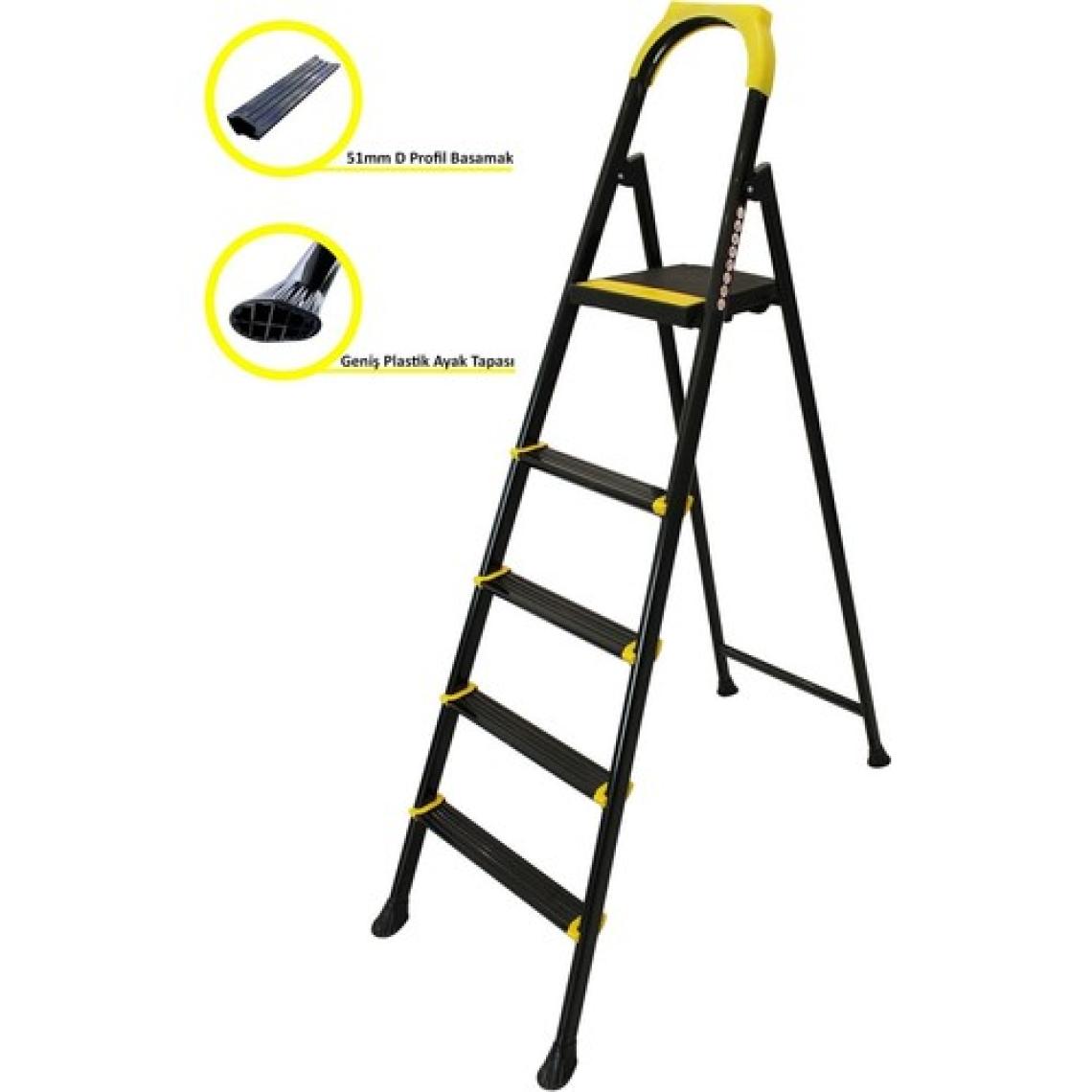 Ertekpa Leo 4+1 Basamaklı Metal Merdiven