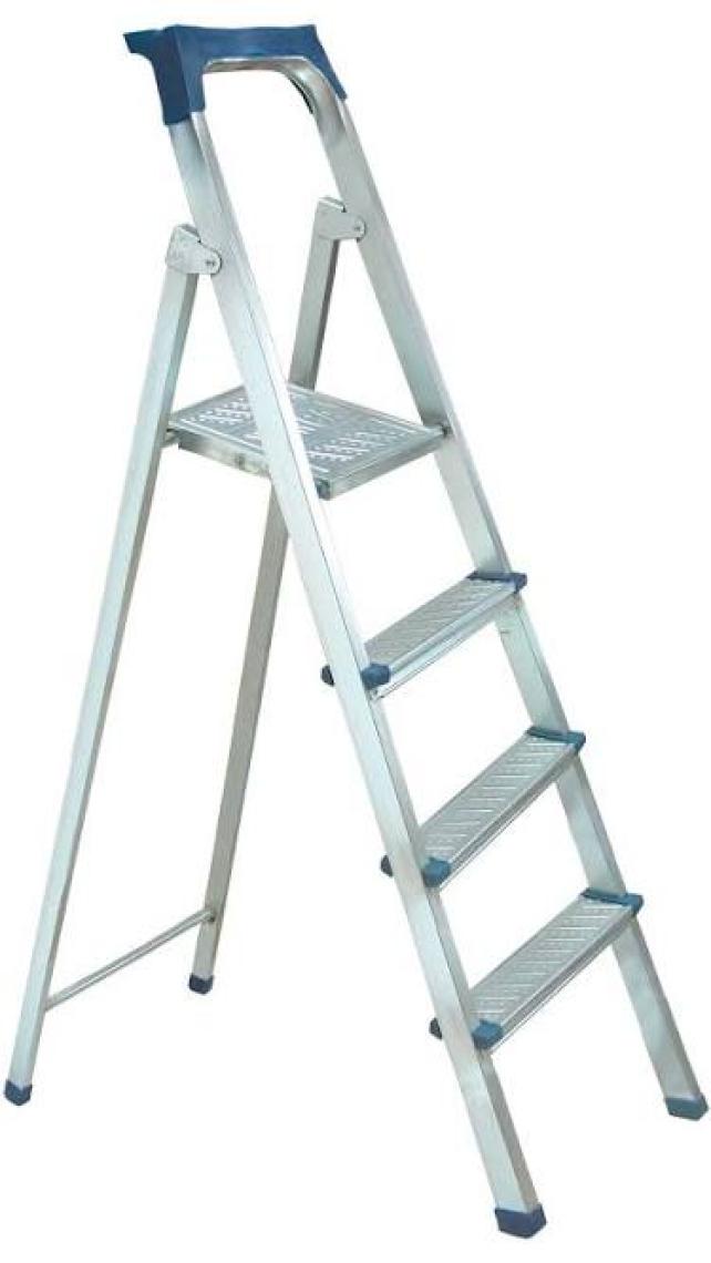Kanat Elips Galvanizli Katlanabilir Profil Merdiven 3+1 Basamak