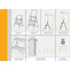 Evin Toros Katlanır 3'lü Lüks Merdiven