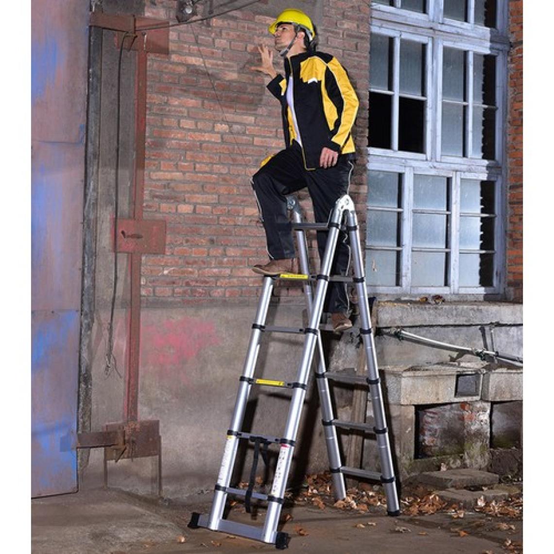 Packtech A Tipi Alüminyum Teleskopik Merdiven | 6+6 Basamak - 3.80 Metre