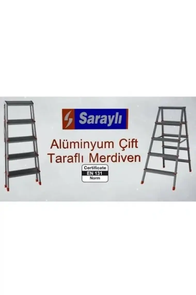 Saraylı Alüminyum Merdivem Çift Taraflı 4+4