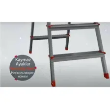 Saraylı Alüminyum Merdivem Çift Taraflı 4+4