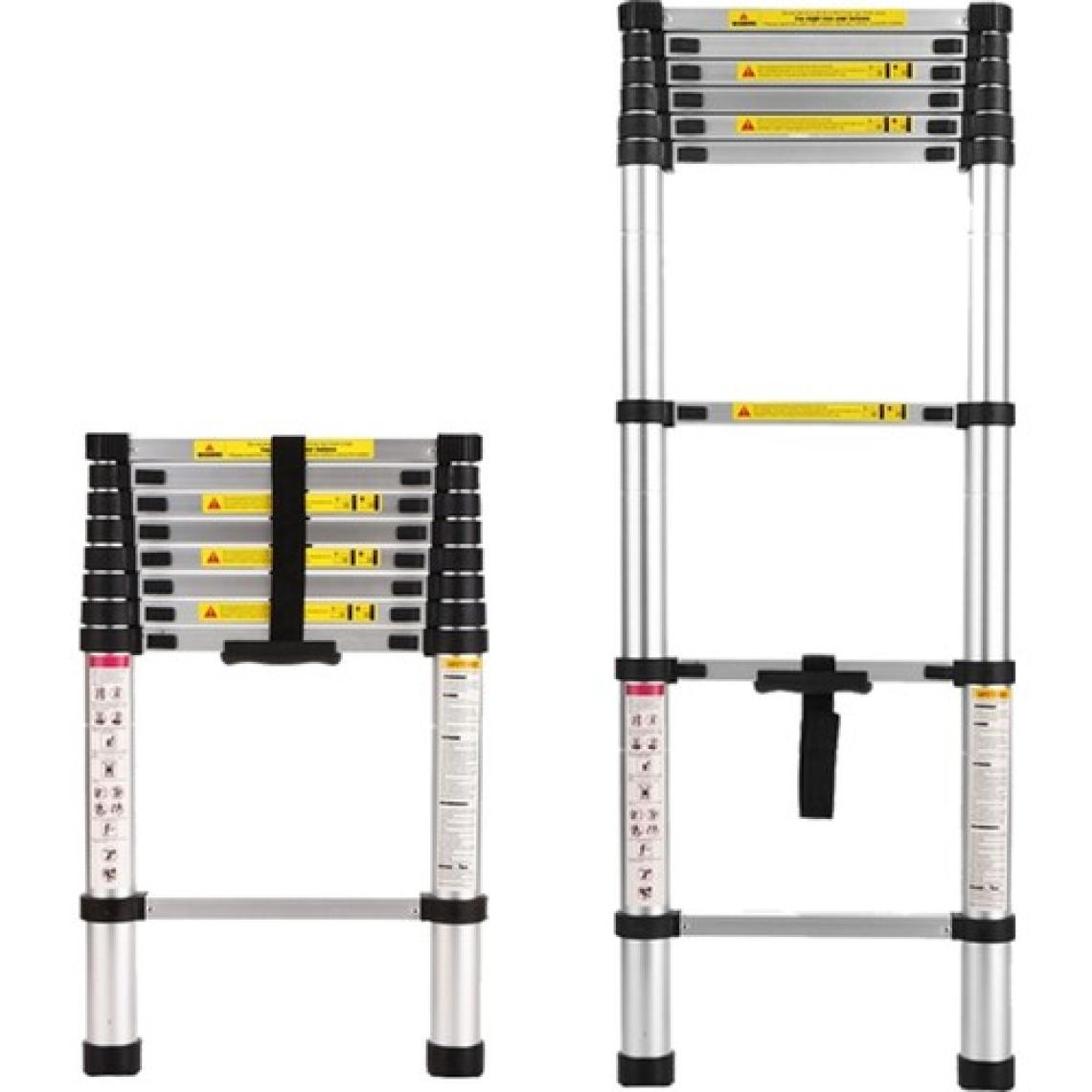Packtech Alüminyum Teleskopik Merdiven | 11 Basamak - 3.2 Metre