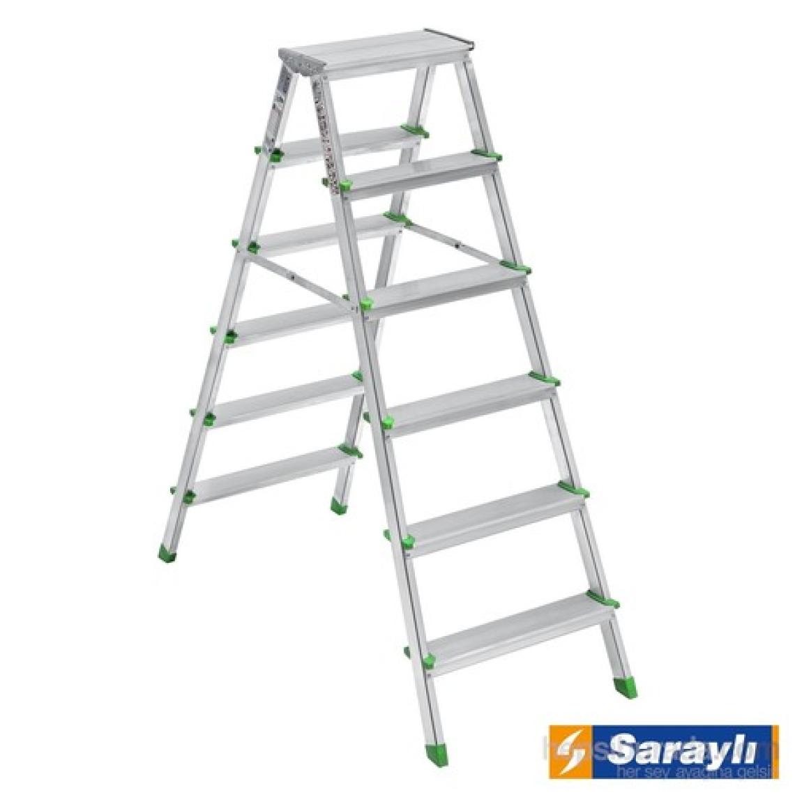 Saraylı Alüminyum Merdiven Çift Taraflı 6+6
