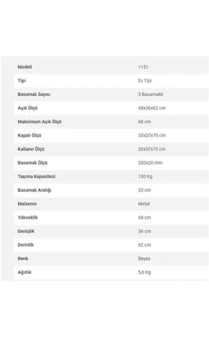 Saraylı Tabureli Merdiven 1151