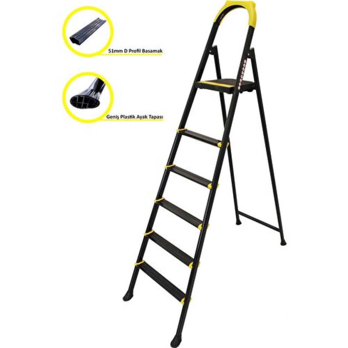 Ertekpa Leo 5+1 Basamaklı Metal Merdiven