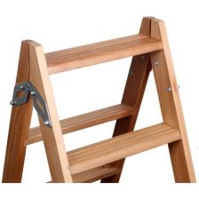 Ahşap A tipi çift taraflı kullanım 4 Basamaklı Merdiven 100x40 Cm