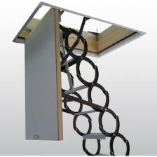 2Mm Ahşap Akordeon  Metal Çatı Merdiveni  70X80 Cm